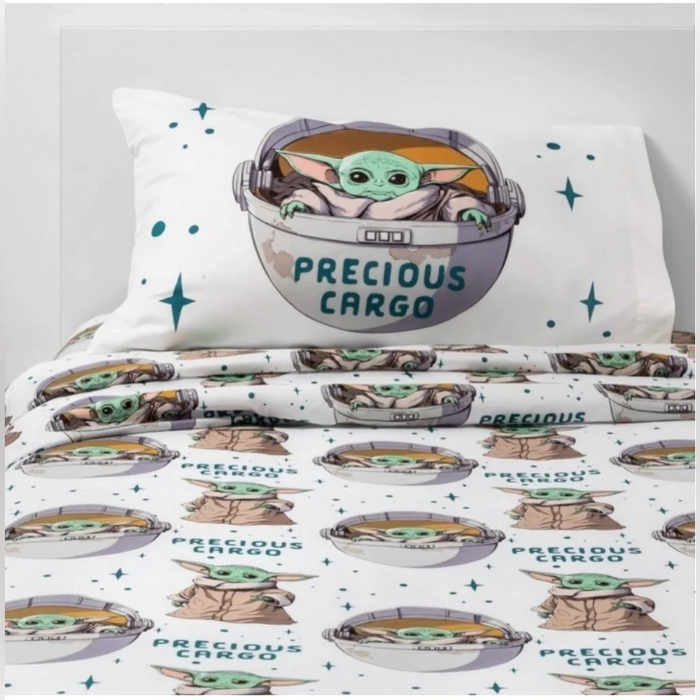 Nwt disneys mandalorian twin size 3 piece sheet set